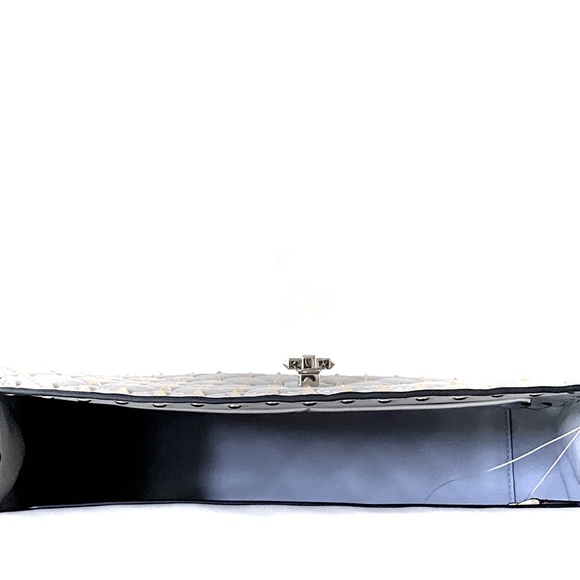 Large Light Grey / Gold Valentino Rockstud Spike Shoulder Bag New With T… - Picture 10 of 15